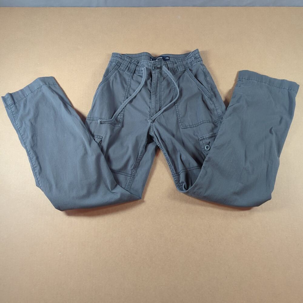 Hollister Ultra High Rise Dad Cargo Pants Gray W25R Utility Y2K